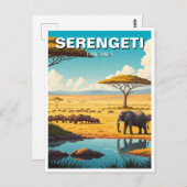 セレンゲティ国立公園タンザニア ポストカード (正面/裏面)