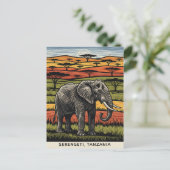 セレンゲティ国立公園タンザニア ポストカード (スタンド正面)