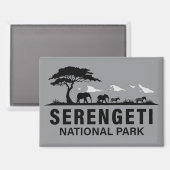 セレンゲティ国立公園タンザニア マグネット (正面/裏面)