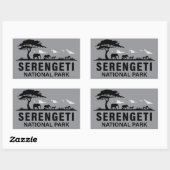 セレンゲティ国立公園タンザニア 長方形シール (シート)
