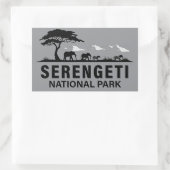 セレンゲティ国立公園タンザニア 長方形シール (バッグ)