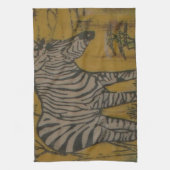 セレンゲティ精神:マラのゼブラの放牧 キッチンタオル (縦)