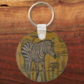 セレンゲティ精神：マラのゼブラの放牧 キーホルダー (正面)