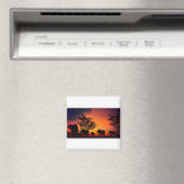 セレンゲティ・プレーンズのアフリカゾウ マグネット (インサイチュ (食洗機))