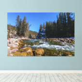 セレンティアットザファイブブリッジ – アサバスカ川 キャンバスプリント (インサイチュ (ウッドフロア))