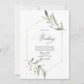 セレンティシズム単純な緑結婚の幾何学 招待状 (正面)