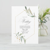 セレンティシズム単純な緑結婚の幾何学 招待状 (スタンド正面)