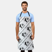 セレンディピティの猫魚に見られる幸せ エプロン (着用した状態)
