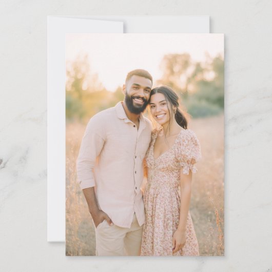 セレンピンクフラワーフォト 招待状 (正面)