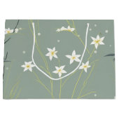 セレンブルーな竹の花 アジアン (8) ラージペーパーバッグ (正面)