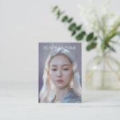 セレンホログラフィックヘアポートレート 名刺 (スタンド正面)