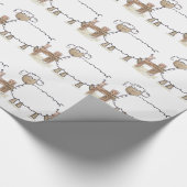 セレーナの弓術家のおもしろいな家畜によるヴィンテージのヒツジ ラッピングペーパー (角)