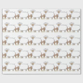 セレーナの弓術家のおもしろいな家畜によるヴィンテージのヒツジ ラッピングペーパー (フラット)