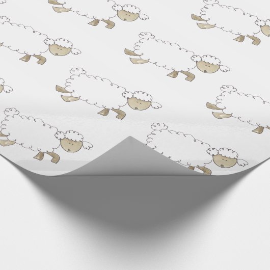 セレーナの弓術家のおもしろいな家畜によるヴィンテージのヒツジ ラッピングペーパー (角)