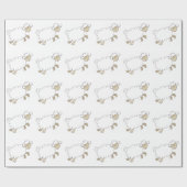 セレーナの弓術家のおもしろいな家畜によるヴィンテージのヒツジ ラッピングペーパー (フラット)