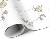 セレーナの弓術家のおもしろいな家畜によるヴィンテージのヒツジ ラッピングペーパー (ロールコーナー)