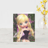 セレーナ妖精のノートカード カード (黄色い花)