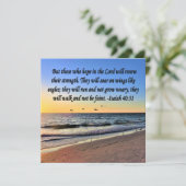 セレーヌイザヤ40:31聖なる書物、 経典デザイン 招待状 (スタンド正面)