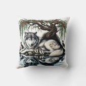 セレーヌウルフファミリーオアシスインアイディリック自然 クッション (裏面)