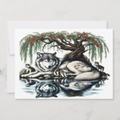 セレーヌウルフファミリーオアシスインアイディリック自然 サンキューカード (正面)