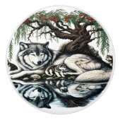 セレーヌウルフファミリーオアシスインアイディリック自然 セラミックノブ (正面)