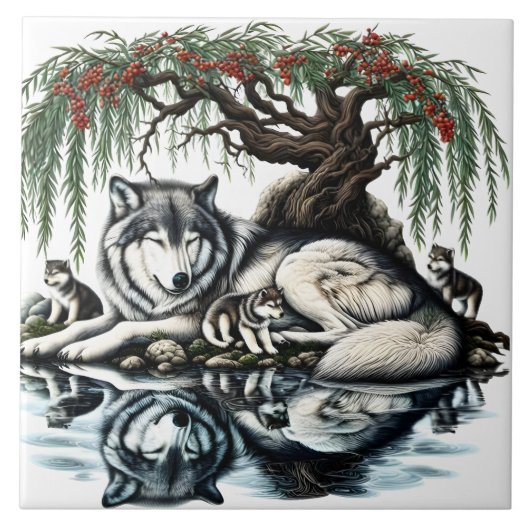 セレーヌウルフファミリーオアシスインアイディリック自然 タイル (正面)