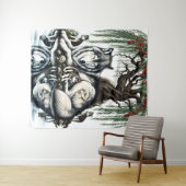 セレーヌウルフファミリーオアシスインアイディリック自然 タペストリー (インサイチュ(横))