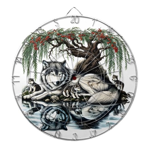 セレーヌウルフファミリーオアシスインアイディリック自然 ダーツボード (正面)