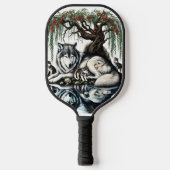 セレーヌウルフファミリーオアシスインアイディリック自然 ピックルボールラケット (正面)