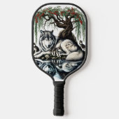 セレーヌウルフファミリーオアシスインアイディリック自然 ピックルボールラケット (裏面)