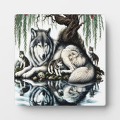 セレーヌウルフファミリーオアシスインアイディリック自然 フォトプラーク (正面)