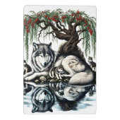 セレーヌウルフファミリーオアシスインアイディリック自然 ミニクリップボード (裏面)