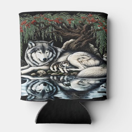 セレーヌウルフファミリーオアシスインアイディリック自然 缶クーラー (裏面)