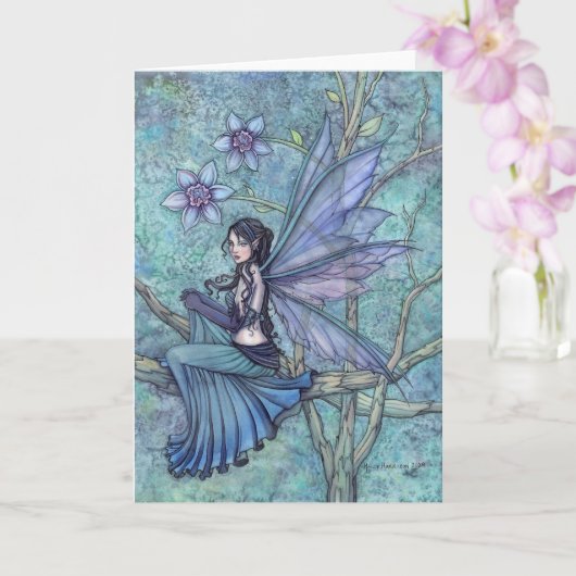 セレーヌガーデンウォーターカラーフェアリーイラストレーションアート カード (蘭)