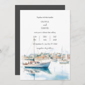 セレーヌコースタルタウンセイロツハーバービーチ結婚式 招待状 (正面/裏面)