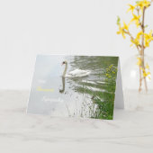 セレーヌスワンドラゴンフライ悔やみや弔慰グリーティングカード カード (黄色い花)