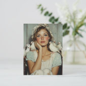 セレーヌファームメイドホワイトハト – 平和のシンボル ポストカード (スタンド正面)