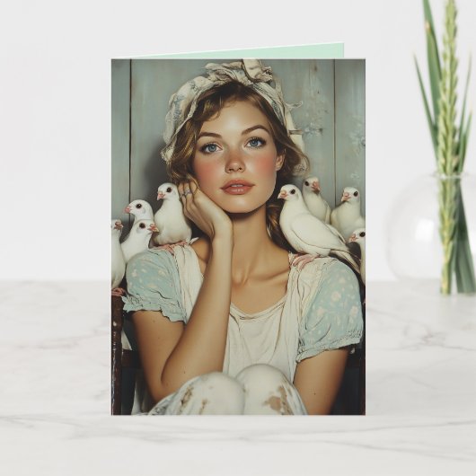 セレーヌファームメイドホワイトハト – 平和のシンボル 招待状 (正面)