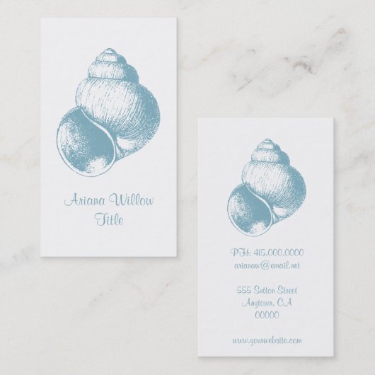 セレーヌブルーシーシェル 名刺 (正面/裏面)