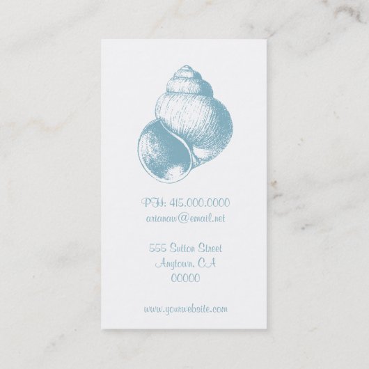 セレーヌブルーシーシェル 名刺 (裏面)