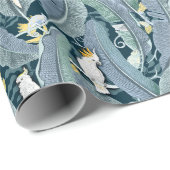 セレーヌブルーバナナリーフオアシスとコカトス ラッピングペーパー (ロールコーナー)