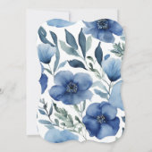 セレーヌブルーフローラ結婚式招待状 (裏面)