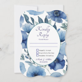 セレーヌブルーフローラ結婚式招待状