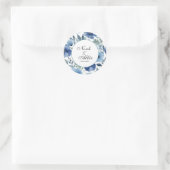 セレーヌブルーフローラ結婚式招待状 ラウンドシール (バッグ)