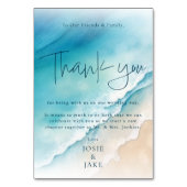 セレーヌブルー海ビーチ結婚式サンキューカード テーブルナンバー (正面)