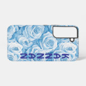 セレーヌブルー開花 SAMSUNG GALAXYケース (裏面横)