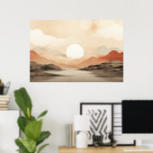 セレーヌホライゾンジャパンディ自然アート ポスター (ホームオフィス)