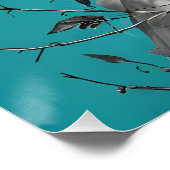 セレーヌボタニカルウォールアート – ポートレート鮮やか ポスター (コーナー)