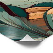 セレーヌマウンテンリバートランクル自然アート ポスター (コーナー)