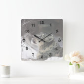 セレーヌユキヒョウ スクエア壁時計 (ホーム)